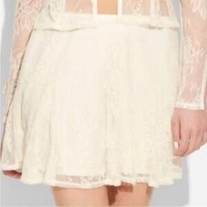 Wild Fable Cream Lace Mini Skirt, Size S, NWT